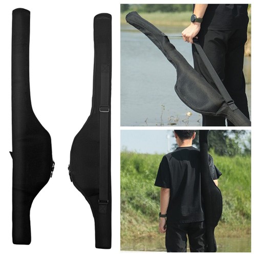 Black fishing pole reel bag - fishing,