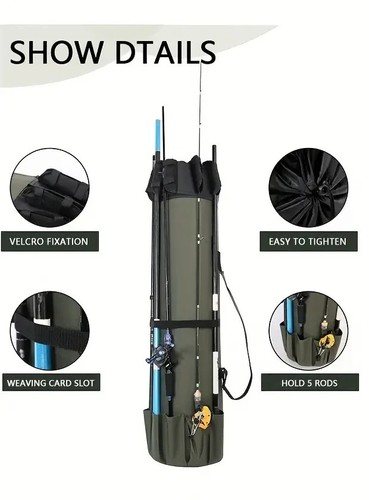 Green fishing quiver - green,